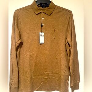 Polo Ralph Lauren Mens classic fit long sleeve soft cotton polo shirt; brand new